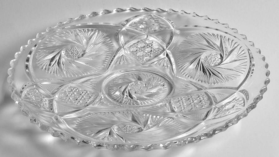 91 Clear 10'' Footed Plate by Imperial Glass-Ohio-1