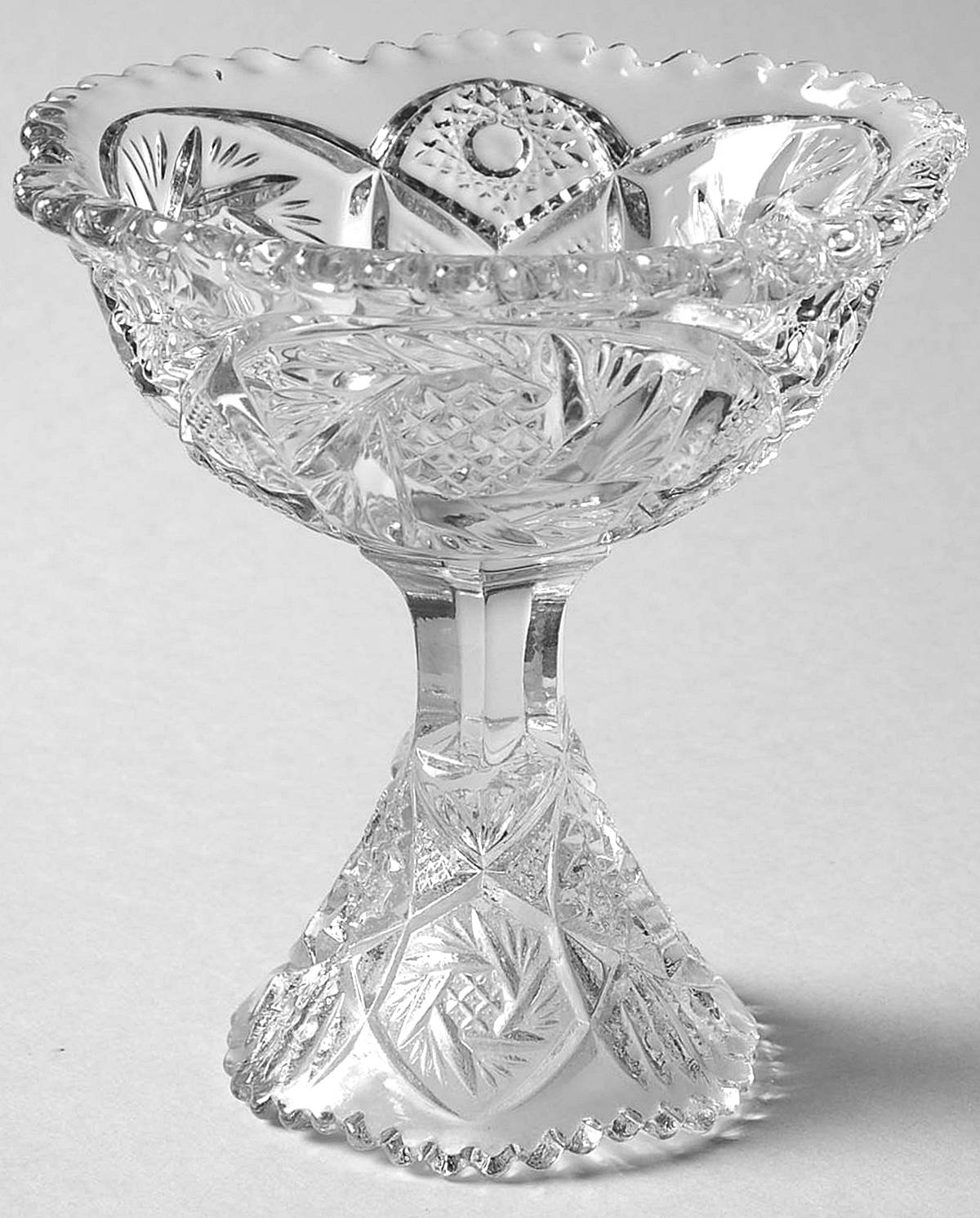 91 Clear Round Compote (Height X Width) by Imperial Glass-Ohio-1