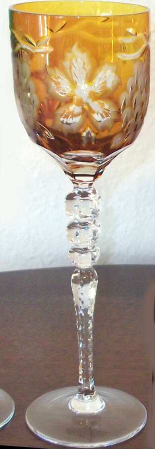 532 Amber Water Goblet by Imperial Crystal (Import)-1