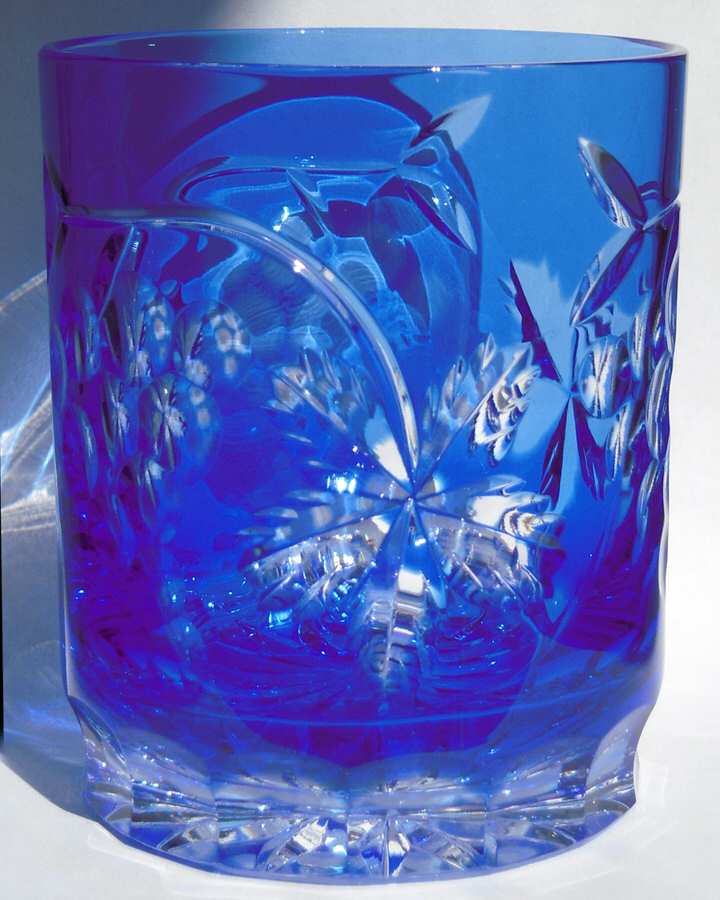 532 Cobalt Blue Double Old Fashioned by Imperial Crystal (Import)-1