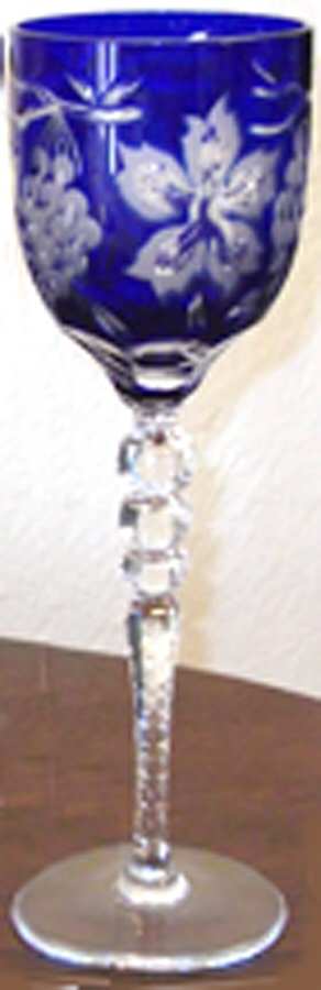 532 Cobalt Blue Water Goblet by Imperial Crystal (Import)-1