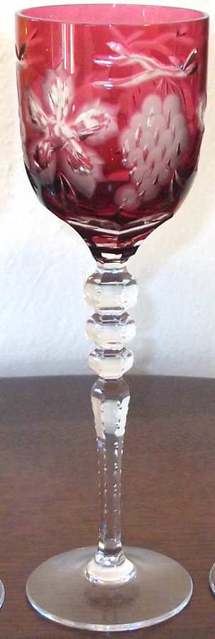 532 Ruby Water Goblet by Imperial Crystal (Import)-1