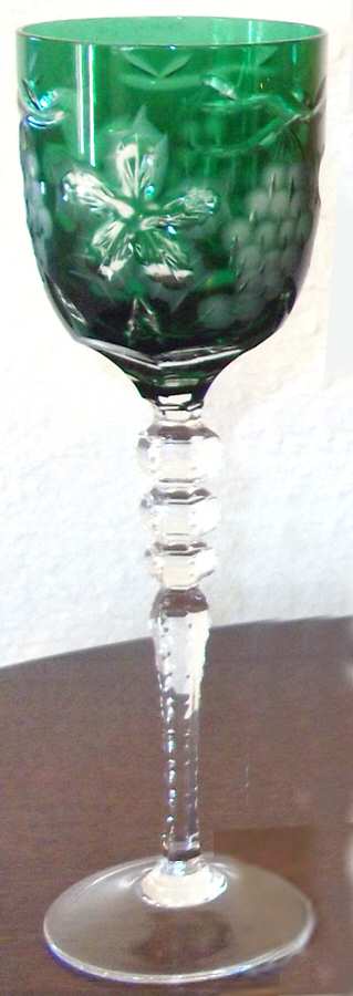 532 Green Water Goblet by Imperial Crystal (Import)-1