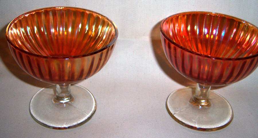 Smooth Rays Marigold Champagne/Tall Sherbet by Imperial Glass-Ohio-1