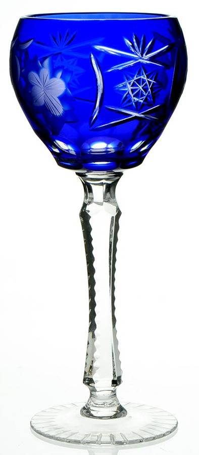 530 Cobalt Blue Hock Wine by Imperial Crystal (Import)-1
