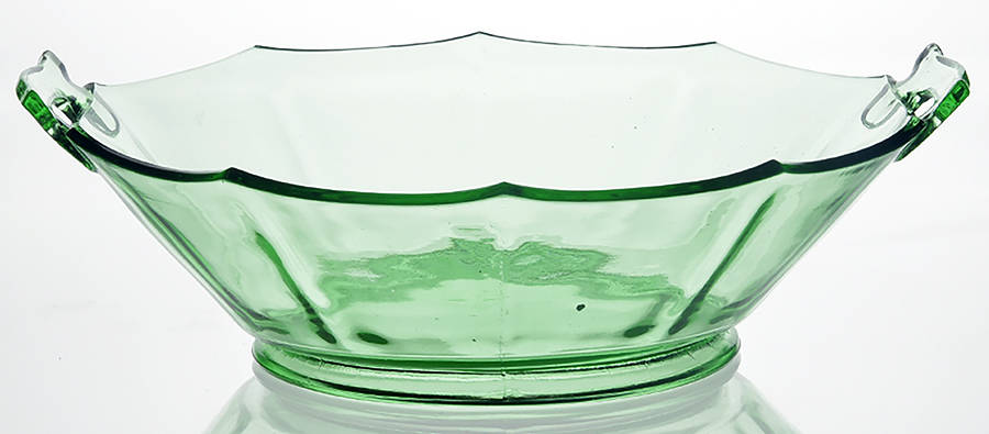 Molly Light Green 10" Handled Bowl by Imperial Glass-Ohio-1