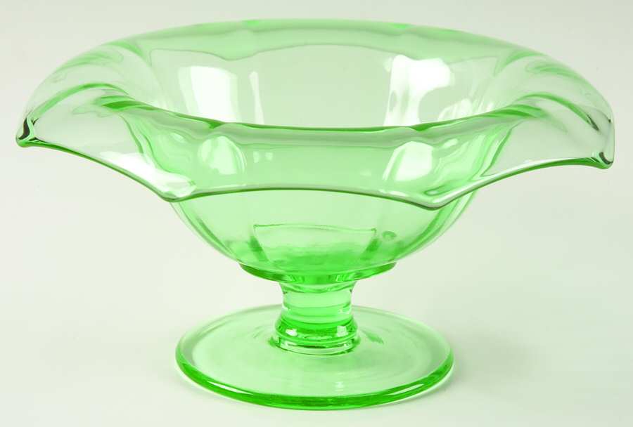 Molly Light Green Footed Mayonnaise Bowl by Imperial Glass-Ohio-1