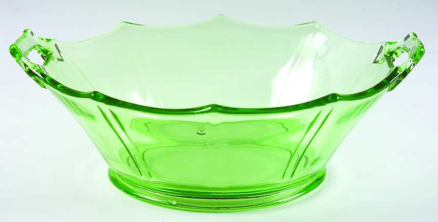 Molly Light Green 9" Handled Bowl by Imperial Glass-Ohio-1