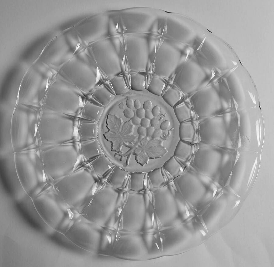Constellation Grape Clear 12" Chop Plate by Indiana Glass-1