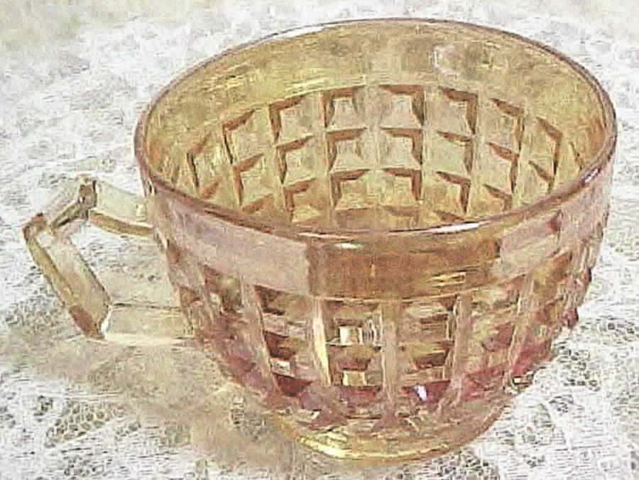 Waffle Block Marigold (Carnival) Punch Cup by Imperial Glass-Ohio-1