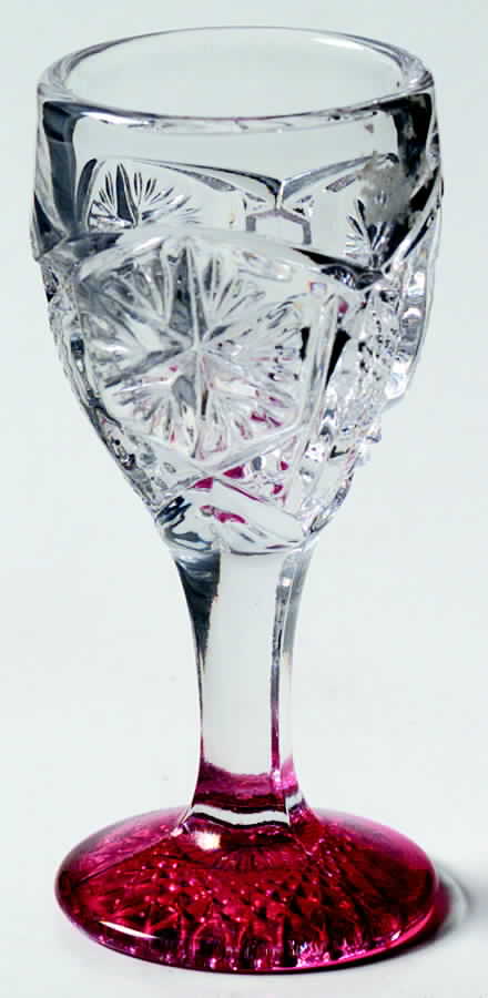 Mogul Variant (Ruby Flashed) Cordial Glass by Imperial Glass-Ohio-1