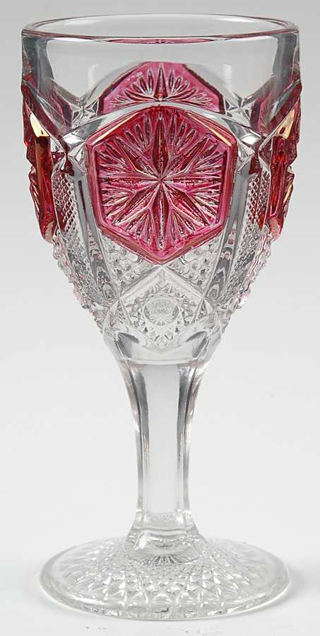 Mogul Variant (Ruby Flashed) Wine Glass by Imperial Glass-Ohio-1
