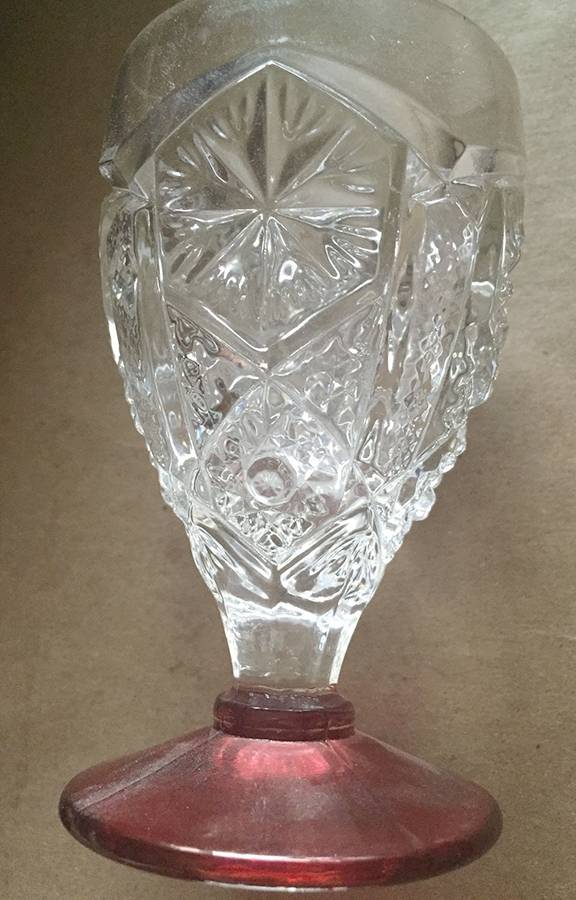 Mogul Variant (Ruby Flashed) Wine by Imperial Glass-Ohio-1