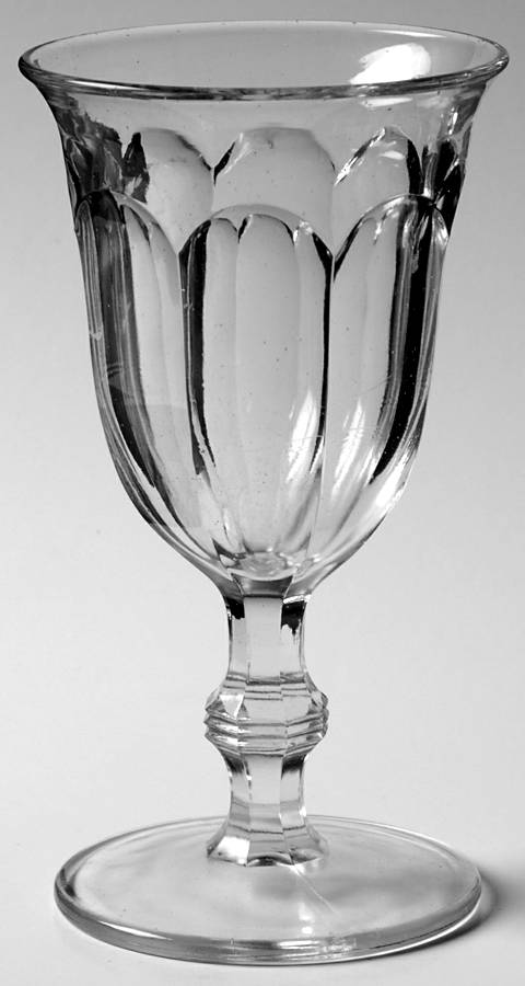 Colonial Clear Water Goblet by Indiana Glass-1