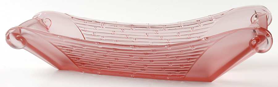 Cathay Cranberry Frosted Junk Flower Box by Imperial Glass-Ohio-1