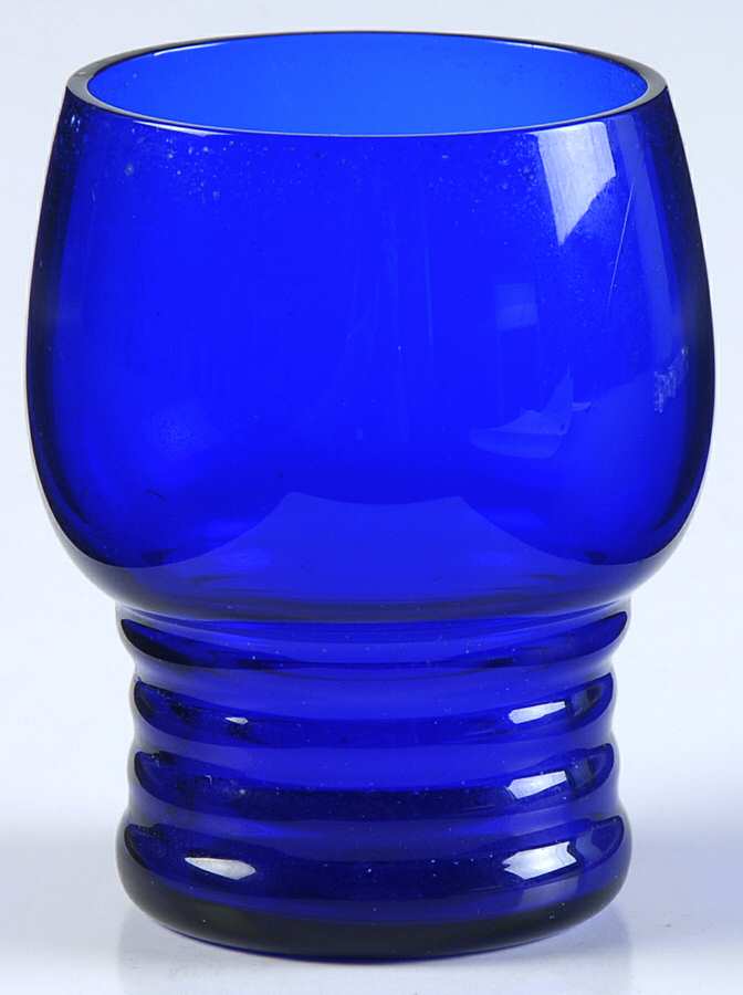 Shaeffer Cobalt Blue 5 Oz Flat Tumbler by Imperial Glass-Ohio-1