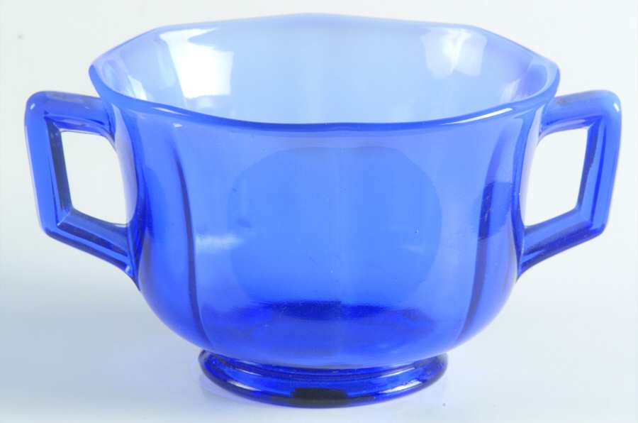 Molly Blue Opalescent Open Sugar by Imperial Glass-Ohio-1