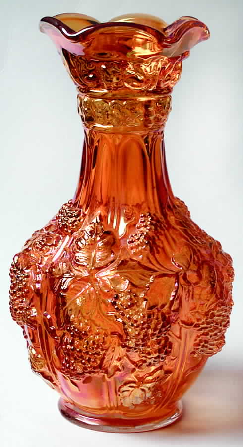 Loganberry Marigold 10" Flower Vase by Imperial Glass-Ohio-1