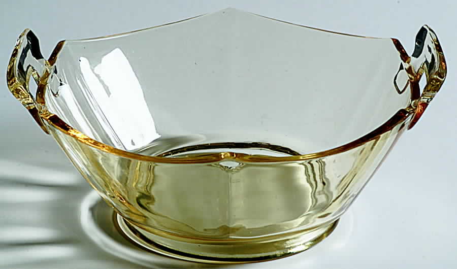 Molly Yellow 6" Handled Bowl by Imperial Glass-Ohio-1