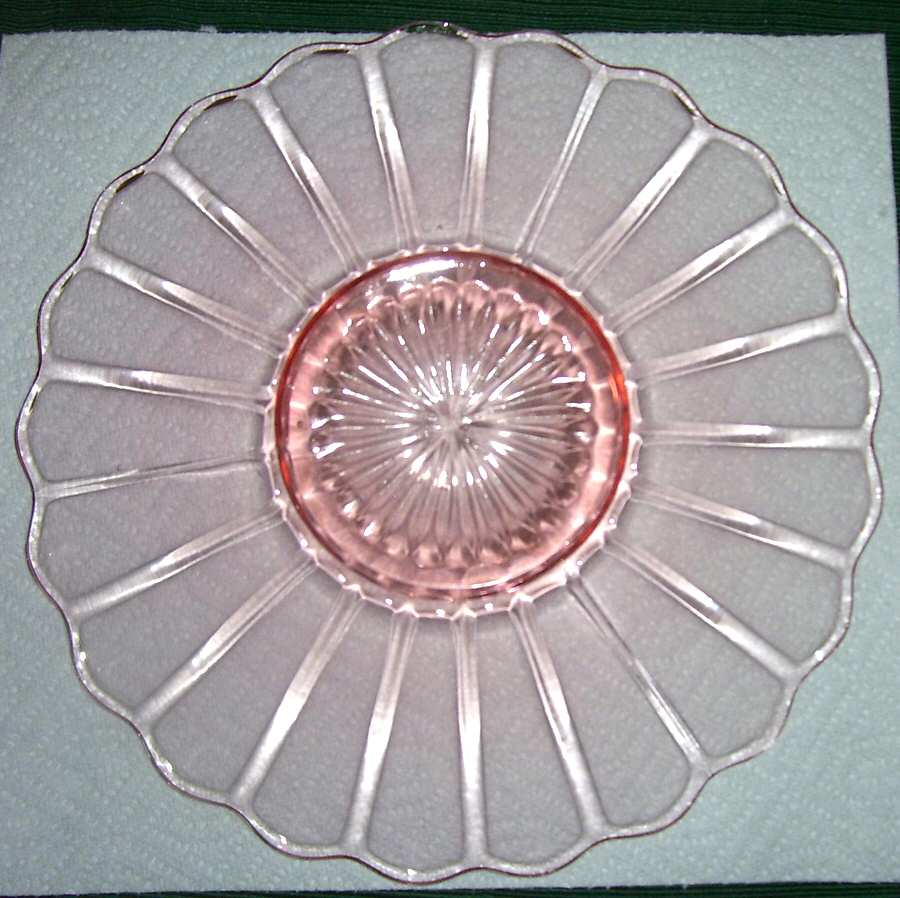 Lindburgh Pink Luncheon Plate by Imperial Glass-Ohio-1