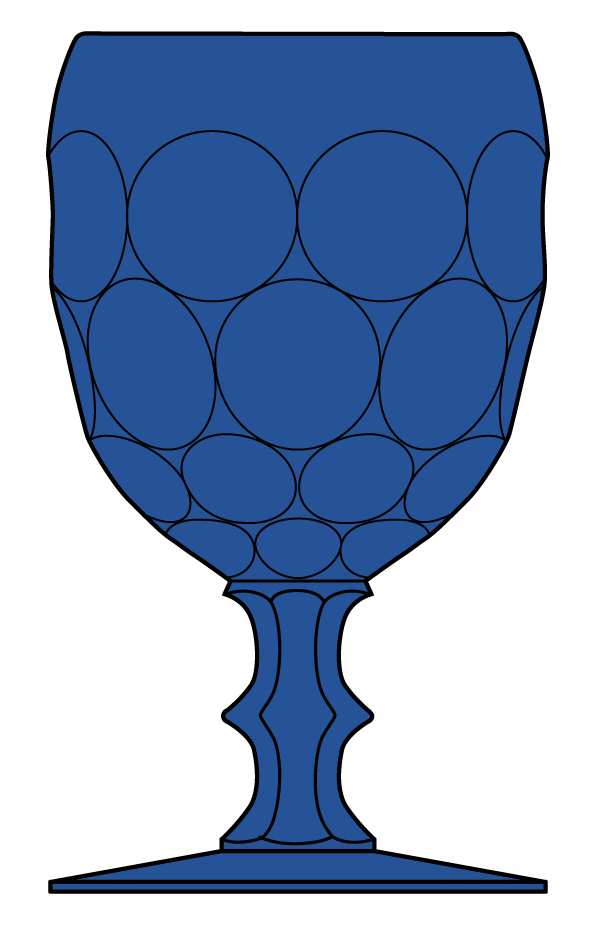 Provincial Cobalt Blue Water Goblet by Imperial Glass-Ohio-1