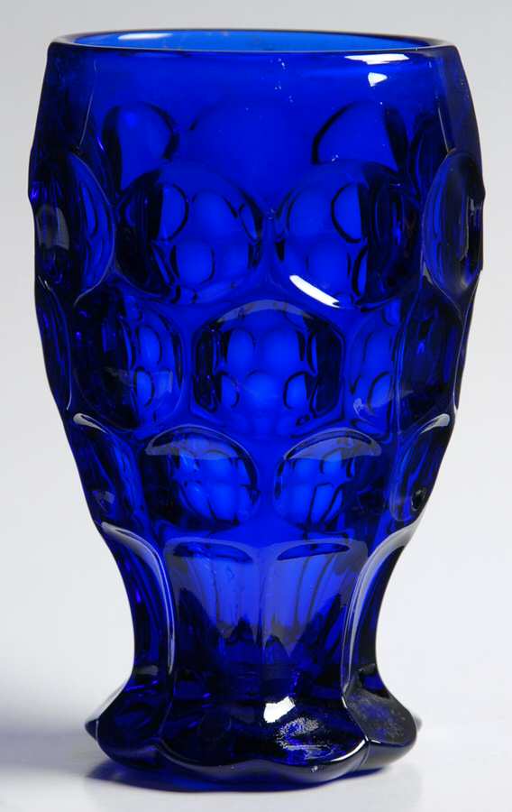 Provincial Cobalt Blue 12 Oz Footed Tumbler by Imperial Glass-Ohio-1