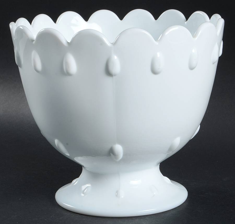 Teardrop Milkglass 7" Deep Round Bowl by Indiana Glass-1
