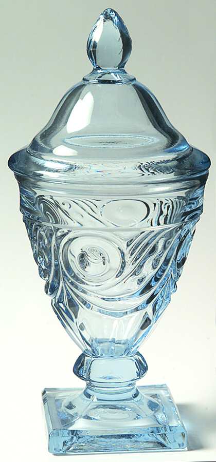 Ipswich Moonlight Blue Candy Dish & Lid by Imperial Glass-Ohio-1