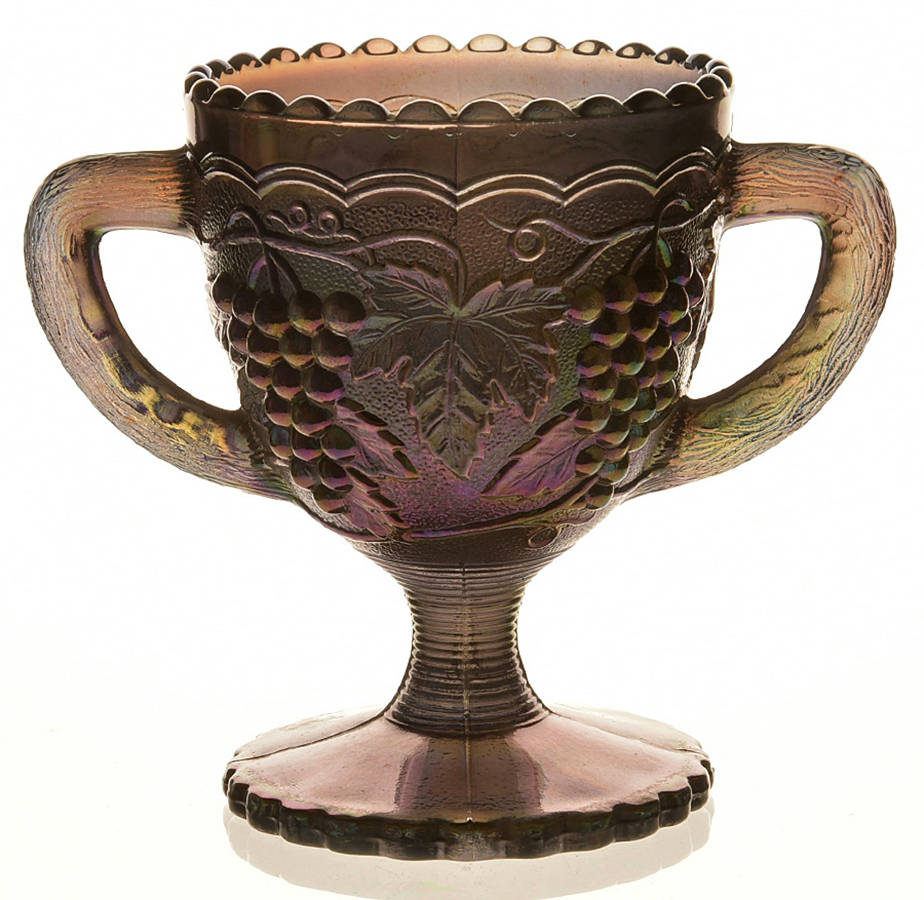 Vintage Carnival (Amethyst) Open Sugar by Imperial Glass-Ohio-1