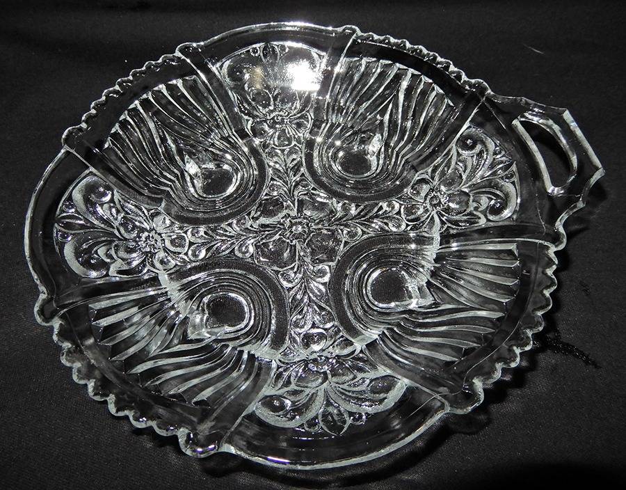 Killarney Clear 7 Round Relish by Indiana Glass-1