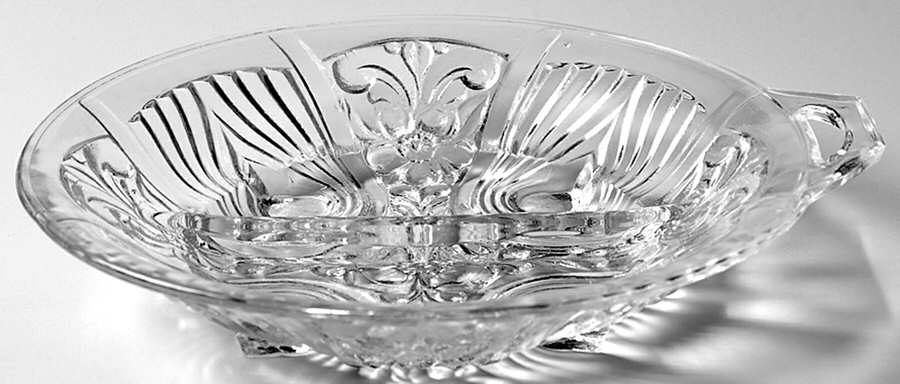 Killarney Clear 8" Round 2 Part Relish by Indiana Glass-1