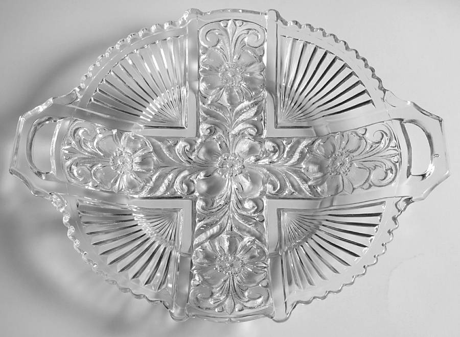 Killarney Clear 12" 2 Handled Plate by Indiana Glass-1
