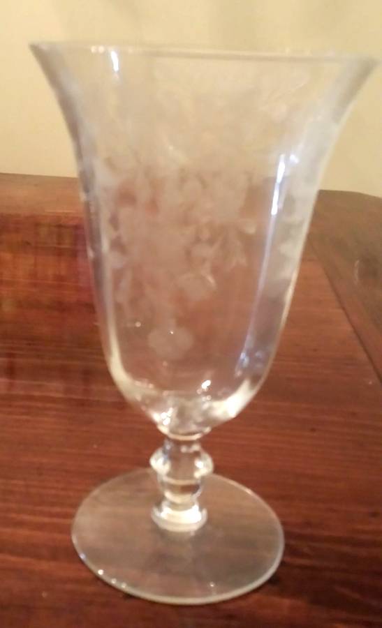 Bel Aire Etch Clear (Multi Sided Stem) Iced Tea by Imperial Glass-Ohio-1