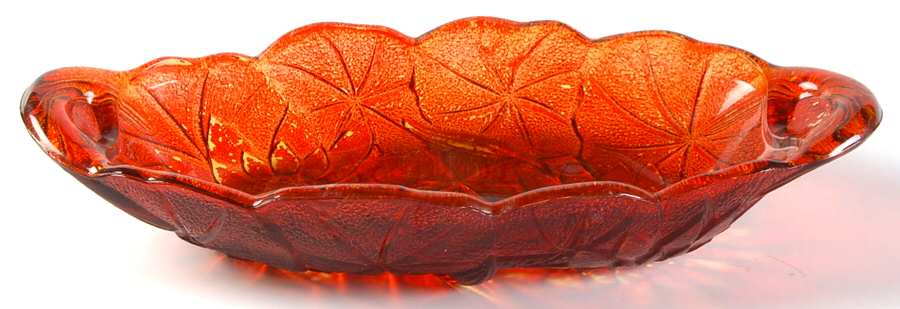 Lily Pons Ruby 9" Oval Pickle by Indiana Glass-1