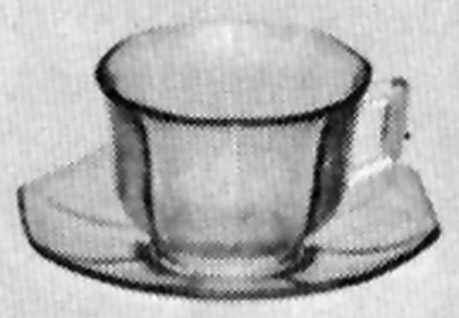 Molly Black Cup & Saucer Set by Imperial Glass-Ohio-1