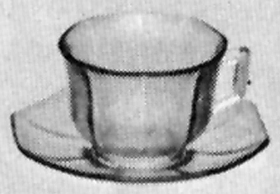 Molly Amethyst Cup & Saucer Set by Imperial Glass-Ohio-1