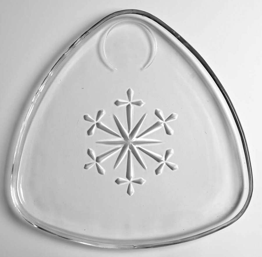 Snowflake Snack Plate Only No Punch Cup by Indiana Glass-1