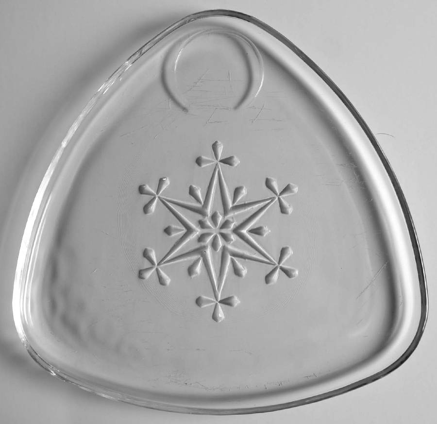 Snowflake Snack Plate Only No Punch Cup by Indiana Glass-1