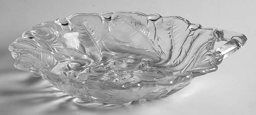 Wild Rose Clear Bon Bon by Indiana Glass-1