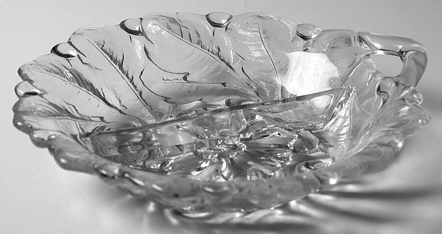 Wild Rose Clear 8" Round 2 Part Relish by Indiana Glass-1