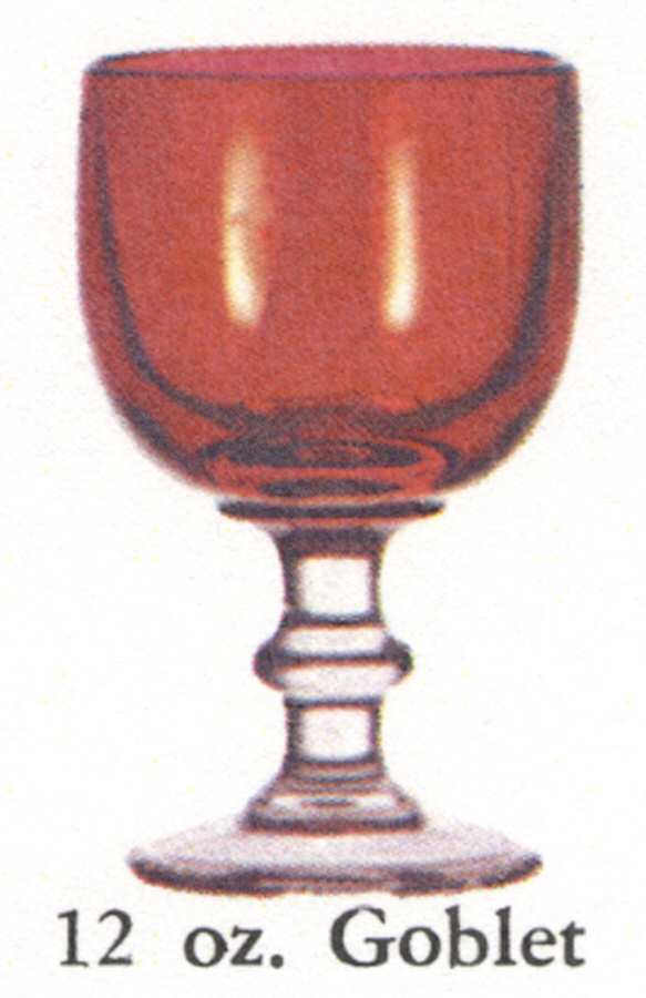 Hoffman House Ruby Flash Tall Water Goblet by Imperial Glass-Ohio-1