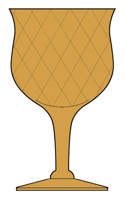Skanda Amber (Diamond Optic) Water Goblet by Imperial Glass-Ohio-1
