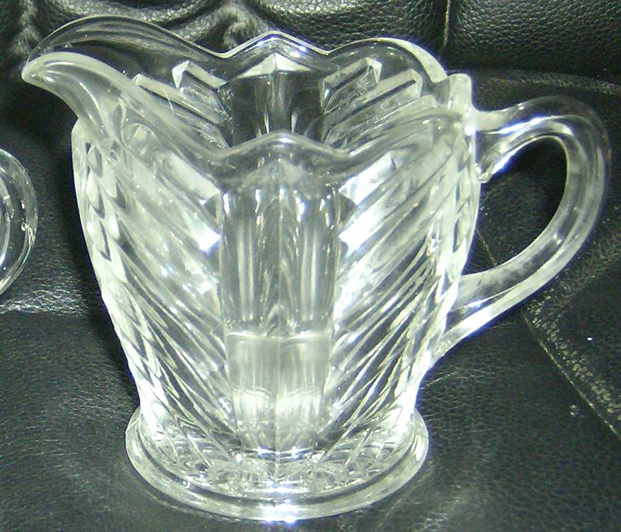 303 Clear Creamer by Indiana Glass-1