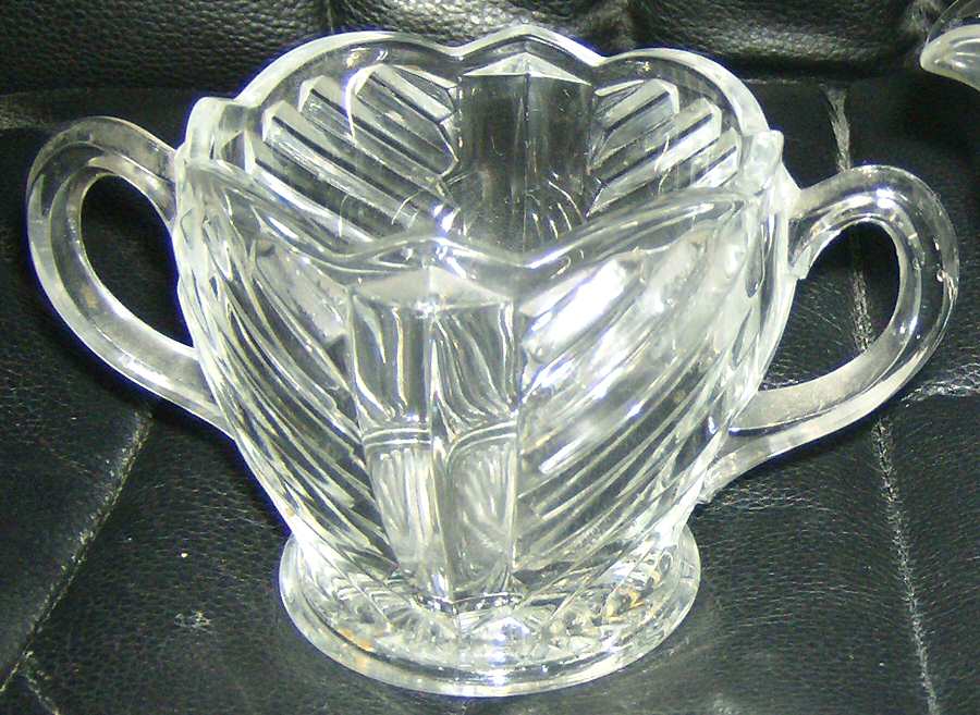 303 Clear Open Sugar by Indiana Glass-1