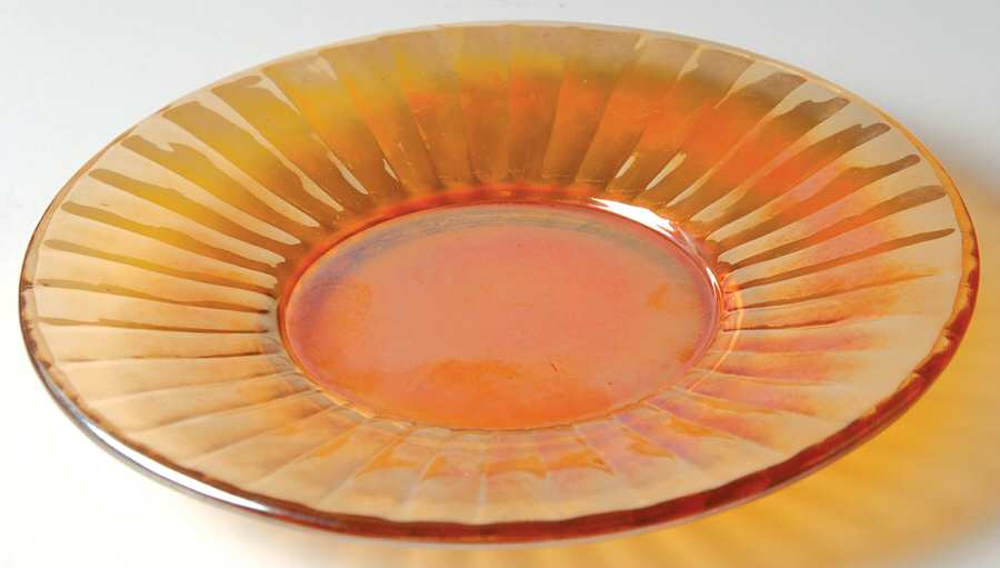 Smooth Rays Iridescent Bread & Butter Plate by Imperial Glass-Ohio-1