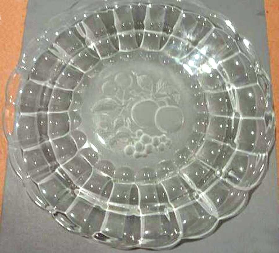 Intaglio Fruit (Line 255) Luncheon Plate by Imperial Glass-Ohio-1