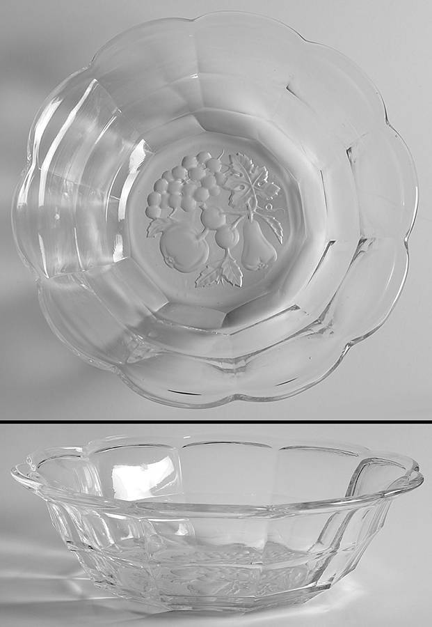 Intaglio Fruit (Line 255) Large Fruit Bowl by Imperial Glass-Ohio-1