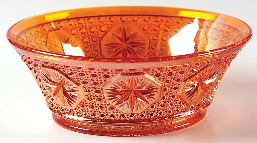 Amelia Marigold Carnival 7"  Nappy by Imperial Glass-Ohio-1
