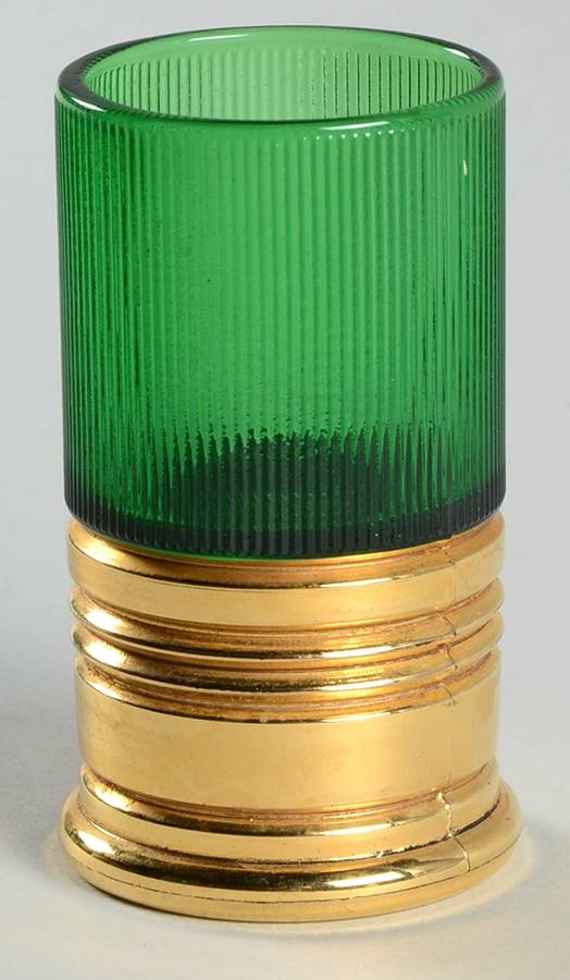 Big Shots Green Whiskey Glass by Imperial Glass-Ohio-1