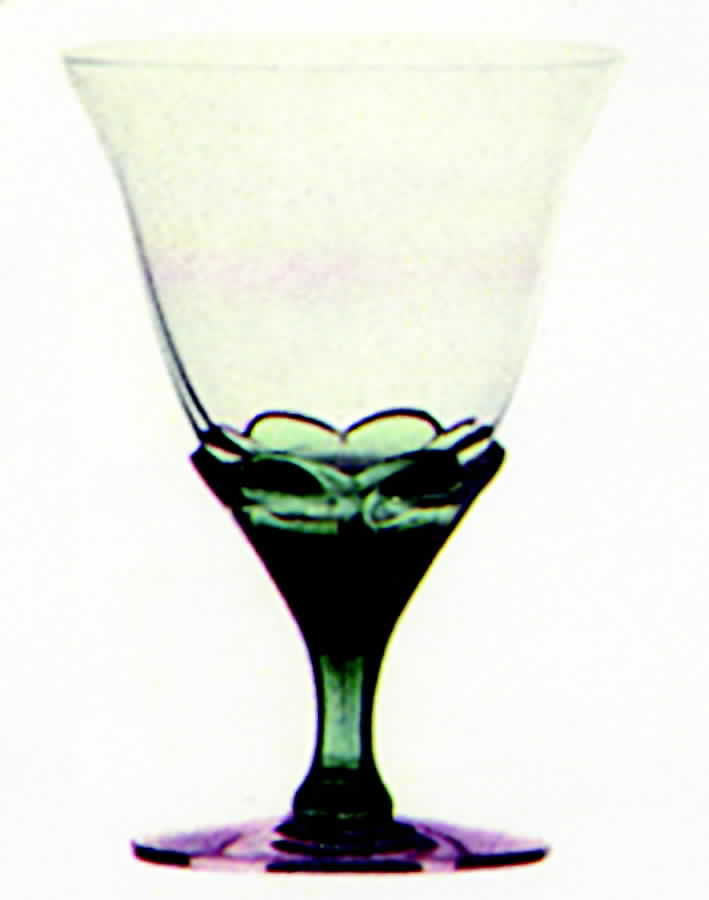 Blossom Green Water Goblet by Imperial Glass-Ohio-1
